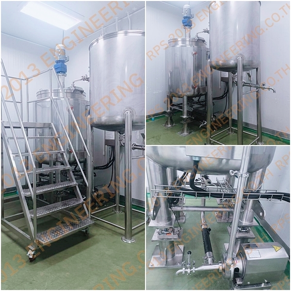ถังผสม เครื่องผสม แพลทฟอร์ม ระบบไฟฟ้า ระบบ Pipe line